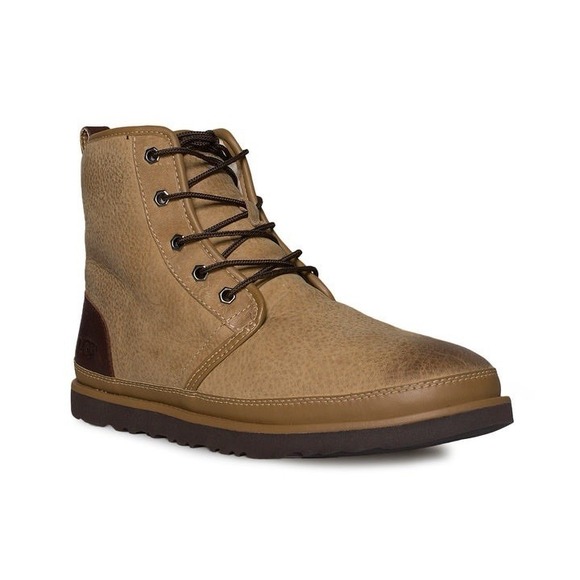 UGG Men's Harkley Waterproof Dark Tan Lace Up Boots Size 7 US NEW